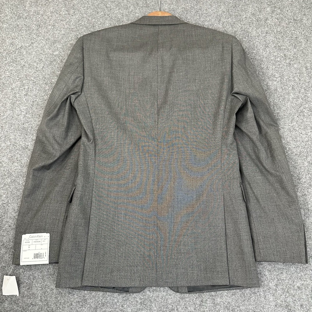 $350 Calvin Klein Extreme Slim Fit Stretch Blazer Men 36R Shark Suit Jacket Gray - Picture 6 of 6